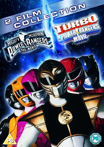 DVD cover featuring Power Rangers in colorful helmets and suits.