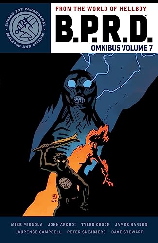 B.P.R.D. Omnibus Volume 7 cover: a shadowy figure with glowing eyes.