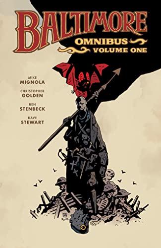 Comic book cover: a man with a spear stands among skeletal figures.