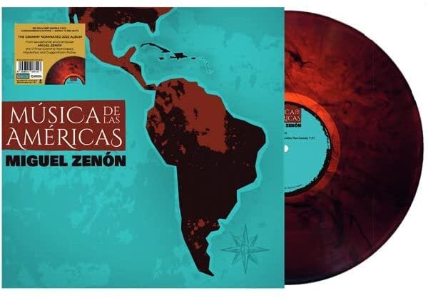 Miguel Zenón’s “Musica De Las Americas” red marble vinyl record and cover.