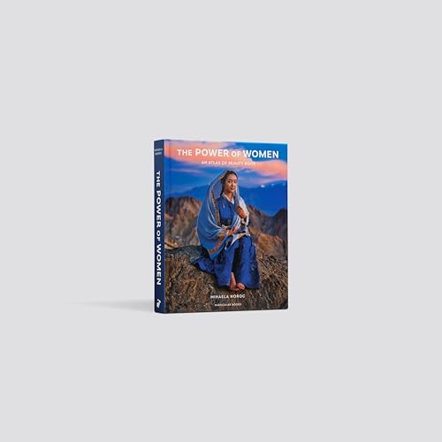 Book cover featuring a woman in blue robes on a mountaintop.