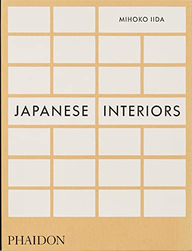 Book cover: "Japanese Interiors" with a grid pattern and bold text.