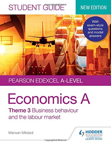 Economics A-level student guide cover with cityscape and transport imagery.