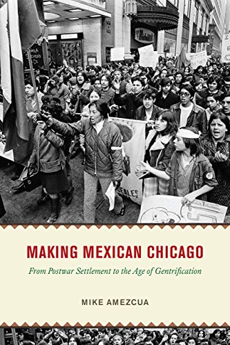 Black and white photo of a protest crowd with book cover text.