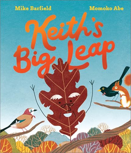Book cover: smiling leaf with birds and a squirrel on branches.