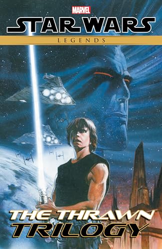 Book cover featuring Luke Skywalker with a lightsaber and Grand Admiral Thrawn.