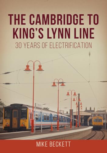 Book cover depicting a railway line with electric poles and trains.