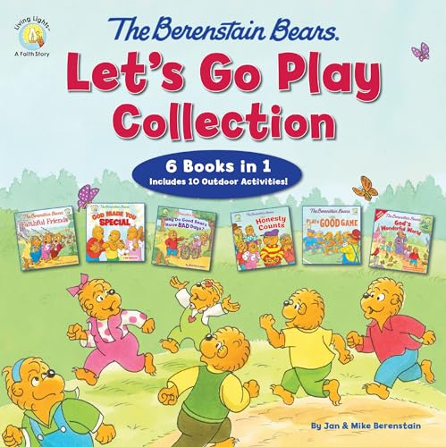 The Berenstain Bears Let's Go Play Collection book cover featuring six illustrated stories.