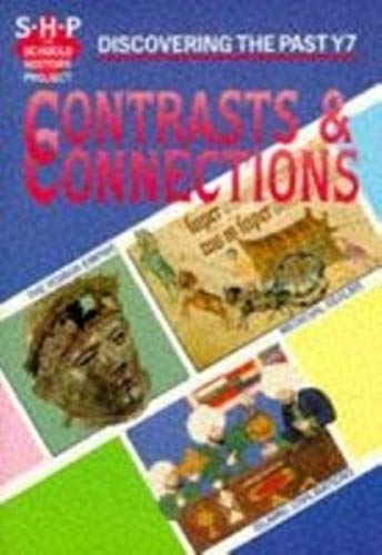 School history textbook cover with portraits and historical imagery.