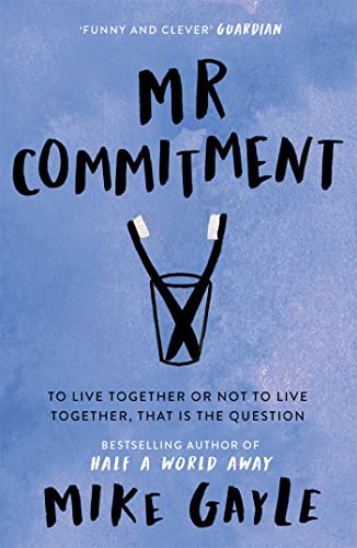 Book cover: "Mr Commitment" with crossed forks and blue background.