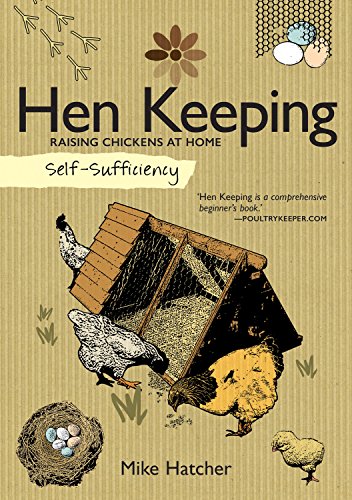 Book cover illustration of chickens, a coop, eggs, and nest.