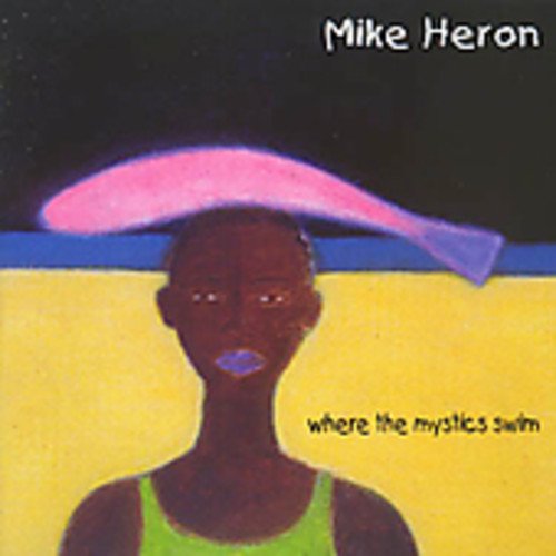 "Album cover art featuring a person with a pink hat, yellow and black background."