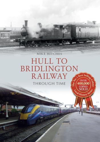 Book cover: vintage and modern trains on the Hull to Bridlington railway.