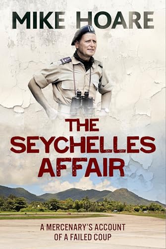 Book cover featuring Mike Hoare, a mercenary, with mountainous backdrop.