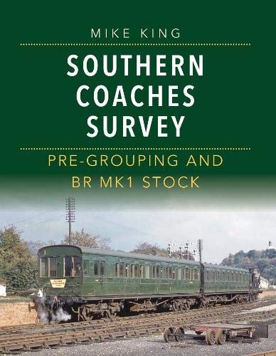 Book cover: "Southern Coaches Survey" with a green train on rails.