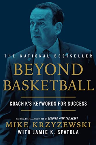 Book cover featuring coach Mike Krzyzewski, titled "Beyond Basketball.
