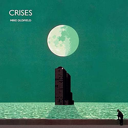 Album cover showing a full moon over a dark building rising from the sea.