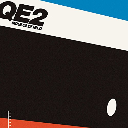 CD cover for Mike Oldfield’s “QE2” with geometric shapes and text.