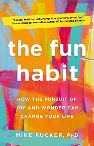 Book cover: "The Fun Habit" with colorful abstract paint strokes.