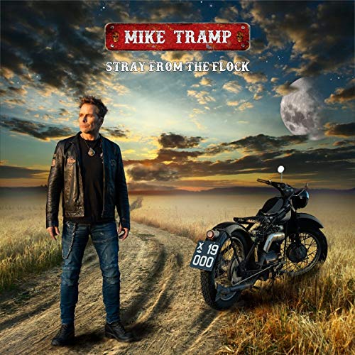 Album cover featuring Mike Tramp, a motorcycle, and a dramatic sky.