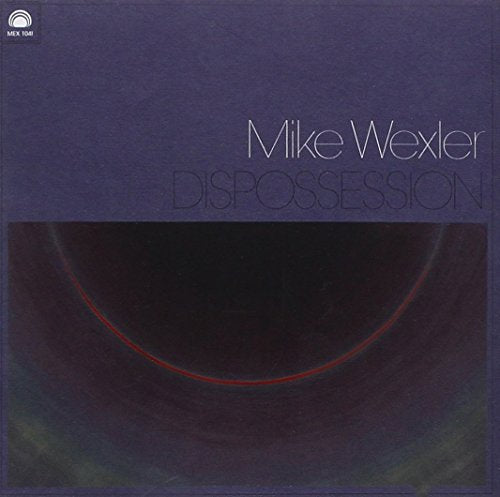 CD cover for Mike Wexler’s “Dispossession” with abstract purple and black design.