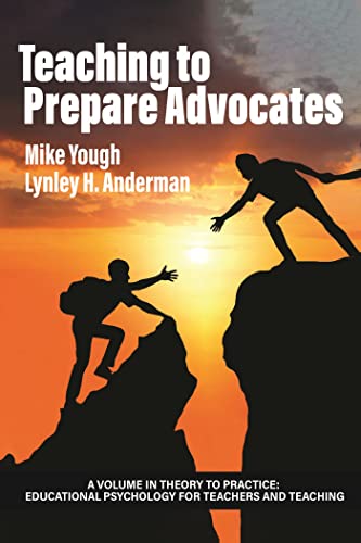 Book cover: "Teaching to Prepare Advocates" with silhouettes helping someone climb.
