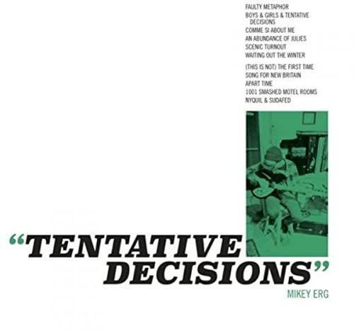 Album cover with tracklist, a green-tinted photo of a musician, and bold text.