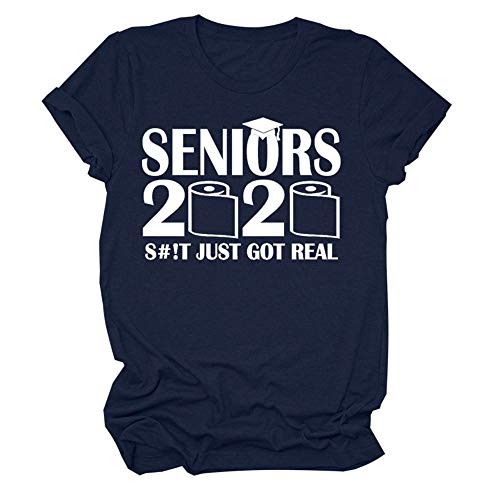 Dark navy t-shirt with white text and toilet paper graphics.