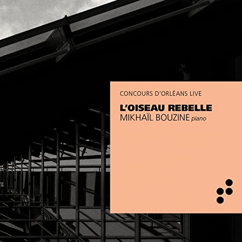 CD cover for Mikhail Bouzine’s “L’Oiseau Rebelle” with abstract architecture.