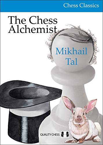 Book cover: chess pawn with magician’s hat, rabbit, and portrait.