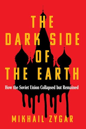 Book cover: black silhouette of Russian architecture on red background.