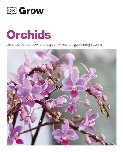 Book cover featuring pink orchids with text: "Grow Orchids".