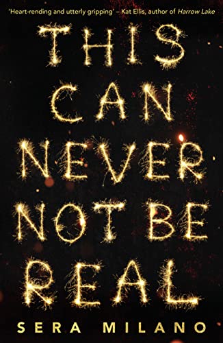 Book cover with title in glowing, textured letters against a dark background.