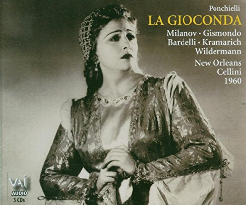 CD cover for Ponchielli’s “La Gioconda” featuring a portrait of a soprano.