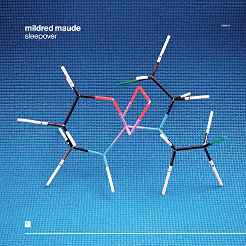 CD cover for Mildred Maude’s “Sleepover” featuring a molecular model.