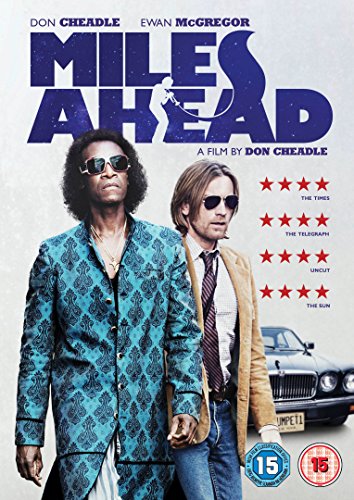 DVD cover for “Miles Ahead” featuring Don Cheadle and Ewan McGregor.