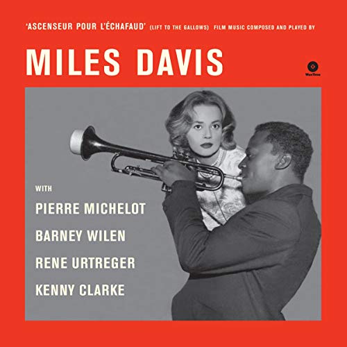 Album cover for Miles Davis’ “Ascenseur Pour L’échafaud” featuring a musician and actress.