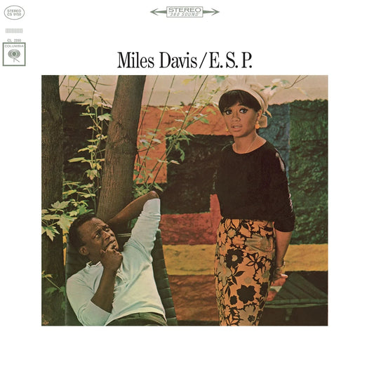 Album cover for Miles Davis’ “E.S.P.” featuring a man and woman.