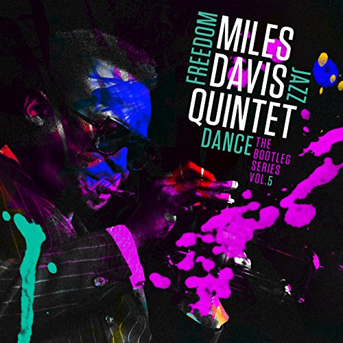 CD cover for Miles Davis’ “Freedom Jazz Dance” with paint splatters.