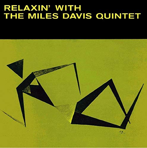Vinyl cover with yellow text on black, and a black abstract figure on green.