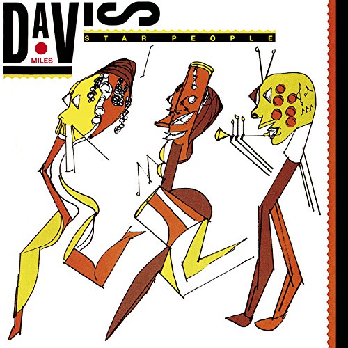“Star People” CD cover: abstract illustration of musicians in yellow and brown.