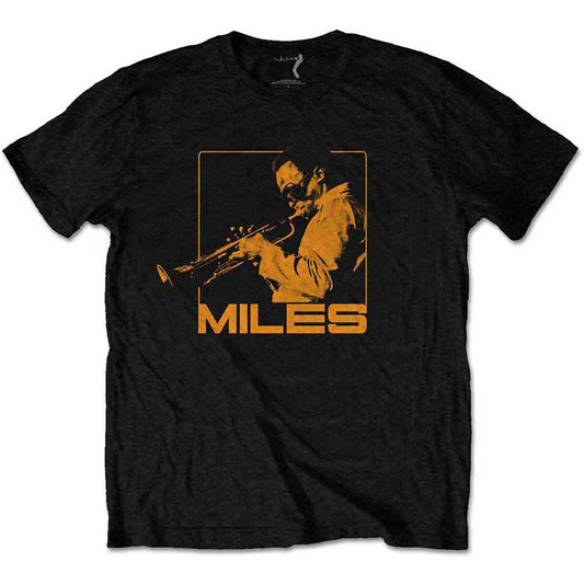 Large black t-shirt featuring Miles Davis’ “Blowin’” album cover art.