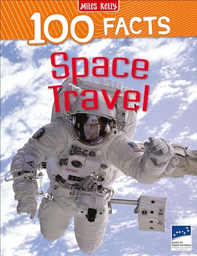 Book cover: “100 Facts Space Travel” with astronaut image.