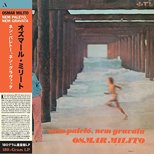Vinyl cover art showing a person running under a pier by the ocean.