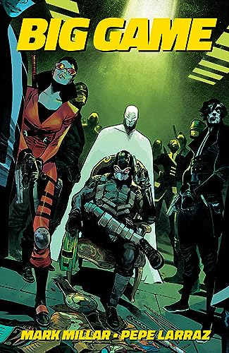 Book cover: group of masked figures, one seated with a weapon.