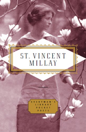Book cover featuring a portrait of Edna St. Vincent Millay among flowering branches.