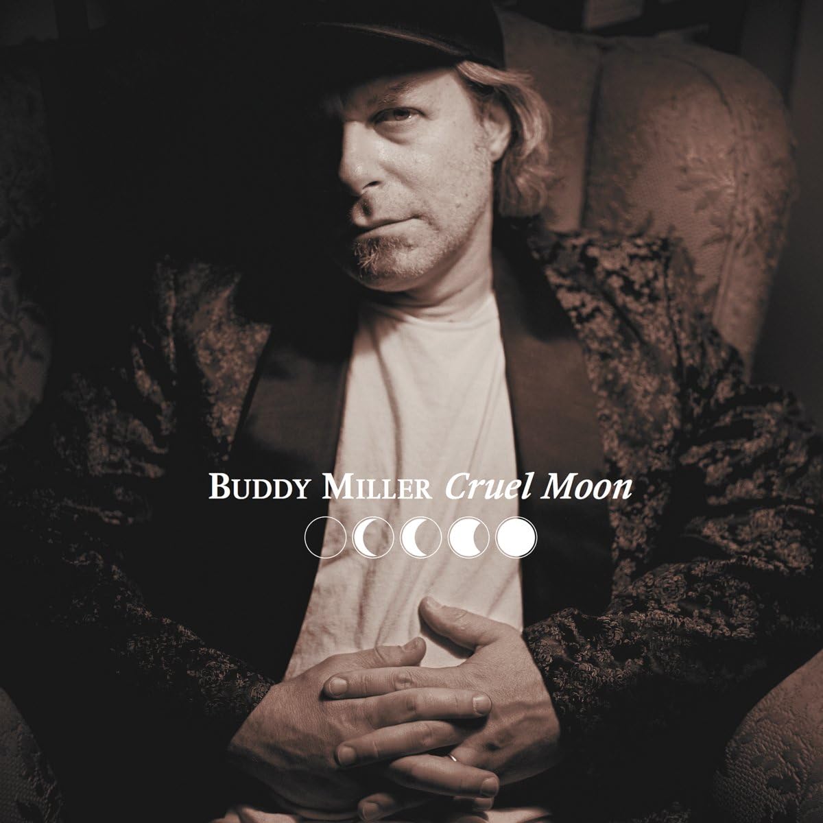Buddy Miller album cover, sepia-toned portrait with lunar symbols.
