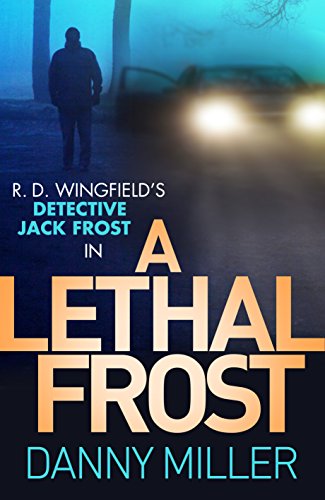 Book cover: man’s back to camera, car headlights in foggy street.