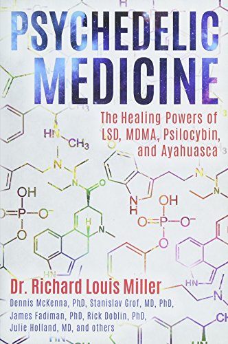 Book cover with colorful molecular structures and bold title: "Psychedelic Medicine".