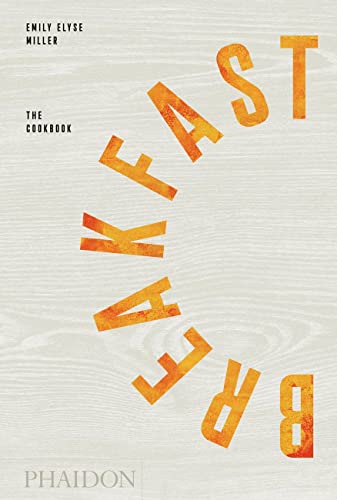 Cookbook cover with the word "BREAKFAST" in large, orange, staggered letters.